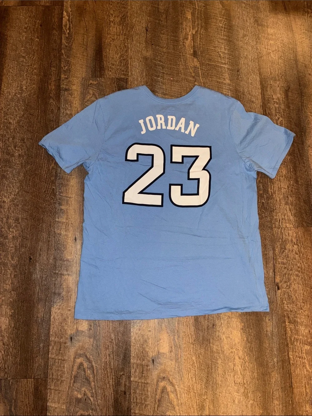Jordan North Carolina 23 Light Blue Short Sleeve Tee
